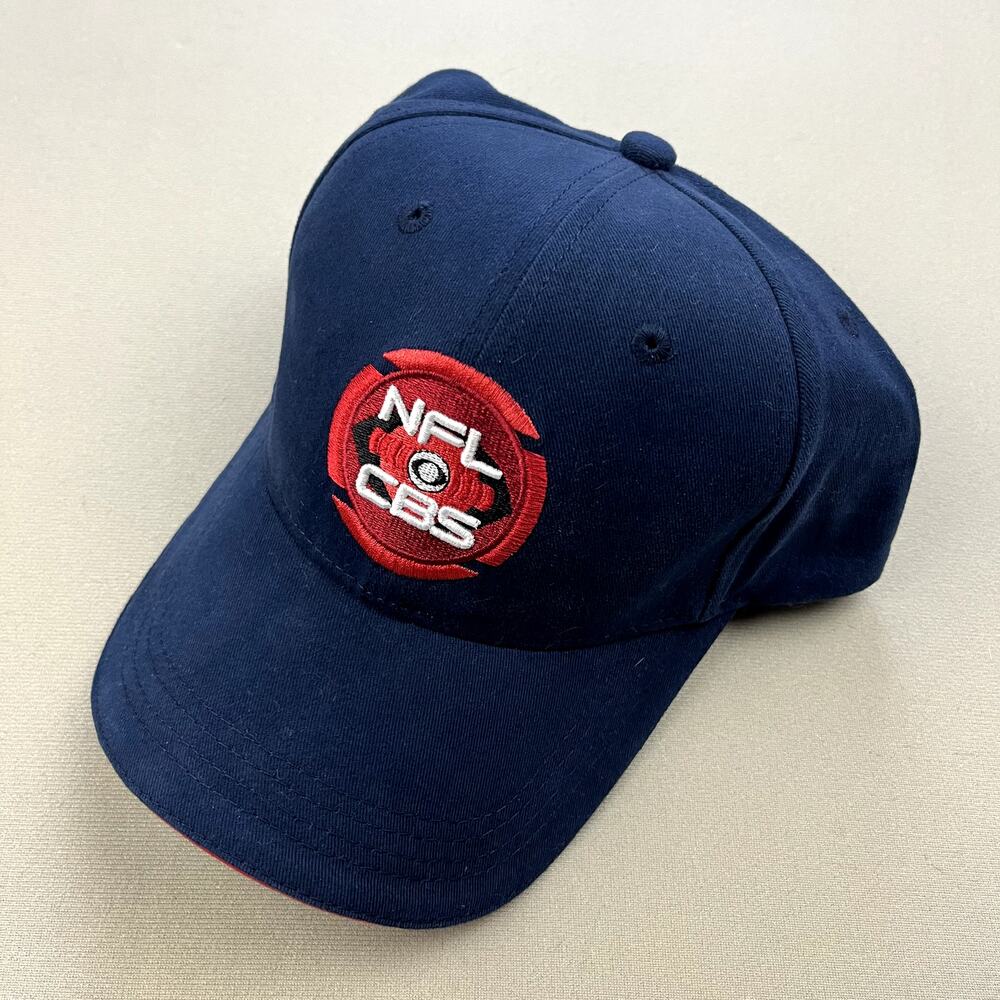 NFL on CBS Hat Cap Strapback Navy Blue Columbia Football Logo Television Network
